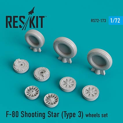 Reskit RS72-0173 F-80 Shooting Star (Type 3) wheels (AIRF/SWD) 1/72