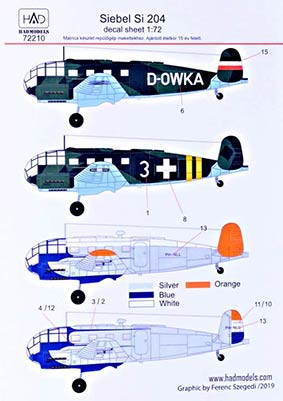 HAD 72210 Decal Siebel Si 204 (4x camo) 1/72