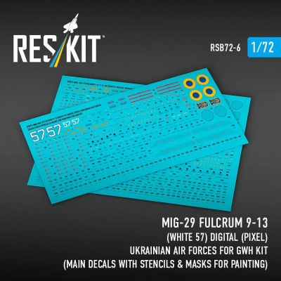 Reskit RSB72006 MiG-29 Fulcrum 9-13 (White 57) Digital UAF 1/72