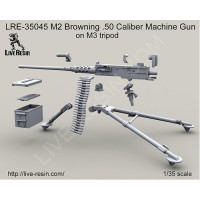 LiveResin LRE35045 M2 Browning .50 Caliber Machine Gun 1/35