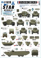 Star Decals 35-C1419 Indochine # 6. Coventry armored car, DUKW M29C Crabe/Weasel 1/35