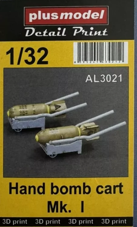 Plusmodel AL3021 Hand bomb cart Mk.I 1/32