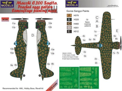 Lf Model M7298 Mask Macchi C.200 Saetta Poached eggs patt. 1/72