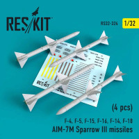 Reskit RS32-0324 AIM-7M Sparrow III missiles (4 pcs.) 1/32