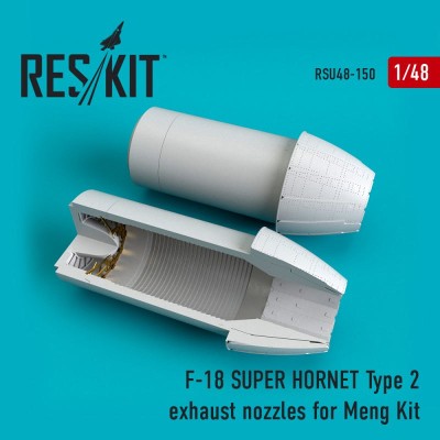 Reskit RSU48-0150 F-18 SUPER HORNET Type 2 exh.nozzles (MENG) 1/48