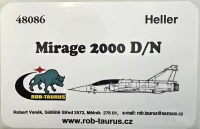 Rob Taurus 48086 Vacu Canopy Mirage 2000 D/N (HELLER) 1/48