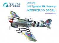 Quinta studio QD48218 Hawker Typhoon Mk.1b early (Hasegawa) 3D Декаль интерьера кабины 1/48