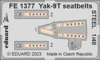 Eduard FE1377 Yak-9T seatbelts STEEL (ZVE) 1/48