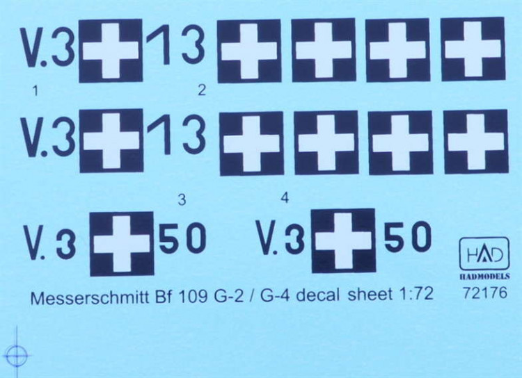 HAD 72176 Decal Messerschmitt Bf 109 G-2/G-4 (2x camo) 1/72