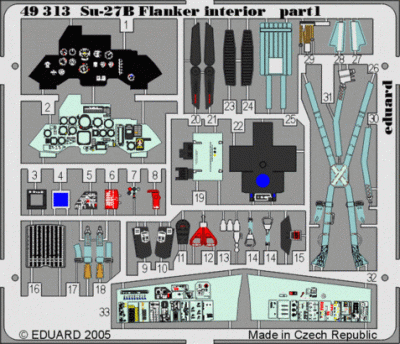 Eduard 49313 Su-27 Flanker B interior ACA