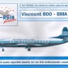 F-rsin Plastic FRP4056 Vickers Viscount 800 - BMA (silk-screened decals) 1/144