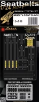 HGW 124519 Seatbelts Sabelts 6 point Black (laser) 1/24