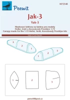 Peewit M72348 Canopy mask Yak-3 (HELL/SMER/KP) 1/72