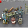 MiniArt 35591 Field Workshop (Полевая мастерская , инструменты, канистры, бочки, ведро) (1/35)
