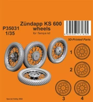 CMK P35031 Zundapp KS 600 - wheels, 4 pcs. (TAM) 1/35