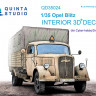 Quinta studio QD35024 Opel Blitz (для модели Cyber-hobby/Dragon) 3D Декаль интерьера кабины 1/35