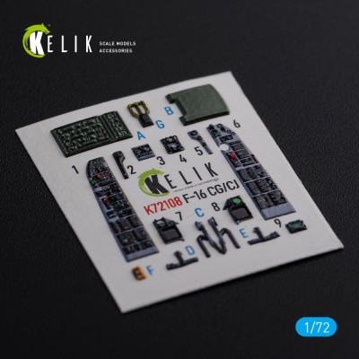 Reskit K72108 F-16 CG/CJ Interior 3D (ACAD) 1/72
