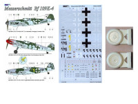 AML AMLD48009 Декали Bf-109K-4 Part II. (with resin wheels) 1/48