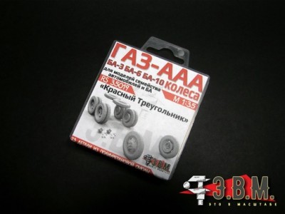 ЭВМ RS35019 ГАЗ-ААА\БА-3-6-10 колеса &quot;Красный Треугольник&quot; 1/35