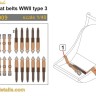 Metallic Details MDP48009 Japan seat belts WWII type 3 1/48