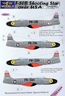 Lf Model C3250 Decal&amp;mask F-80B Shooting Star over USA 1/32