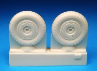 Barracuda Studios BCR32072 (Ltd) Messerschmitt Bf-109G Wheels - Plain Hub, Ribbed Tire/tyre 1/32