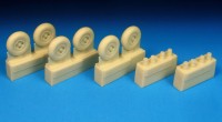 Barracuda Studios BCR72341 Supermarine Spitfire Four Slot Mainwheels - 3 Pack. For the modeler who can't get enough of building Spitfires in 72nd scale, 1/72