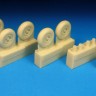 Barracuda Studios BCR72341 Supermarine Spitfire Four Slot Mainwheels - 3 Pack. For the modeler who can't get enough of building Spitfires in 72nd scale, 1/72