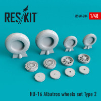 Reskit RS48-0284 HU-16 Albatros wheels set Type 2 Trumpeter 1/48