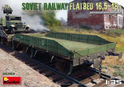 Miniart 35303 Железнодорожная платформа 16,5-18 т.