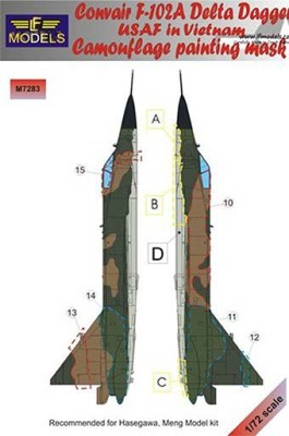 Lf Model M7283 Mask F-102A Delta Dagger USAF Camo.painting 1/72