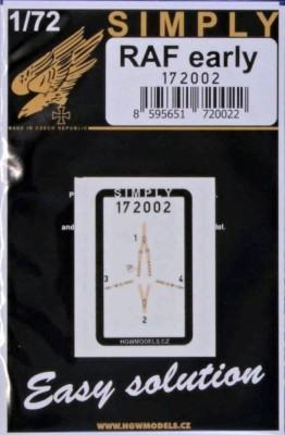 HGW 172002 Seatbelts RAF early (SIMPLY) 1/72