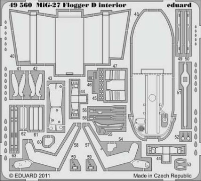 Eduard 49560 MiG-27 Flogger D interior S.A.