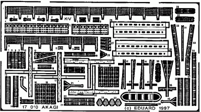 Eduard 17010 Akagi HAS 1/700