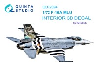 Quinta Studio QD72094 F-16A MLU (Revell) 3D Декаль интерьера кабины 1/72