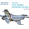 Quinta Studio QD72094 F-16A MLU (Revell) 3D Декаль интерьера кабины 1/72