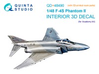 Quinta studio QD+48490 F-4S Phantom II (Academy) 3D Декаль интерьера 1/48