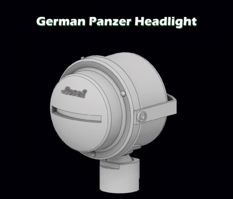 Sbs Model 3D016 German Panzer Headlight WWII (3 pcs.) 1/35