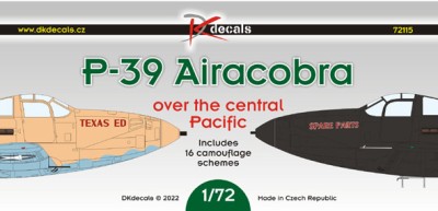 Dk Decals 72115 P-39 Airacobra o.Central Pacific (16x camo) 1/72