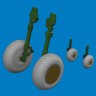 Eduard 6481058 BRASSIN P-40E wheels cross tread (EDU) 1/48