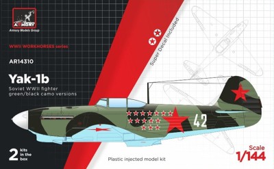 Armory AR14310 Yakovlev Yak-1b early (green-black camouflage scheme) 1/144
