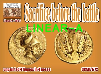 Linear-A 002-S Sacrifice Before The Battle Mini Set With 4 Figures 1/72