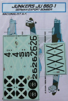 Kora Model DEC7289 Junkers Ju 86D-1 (Nacionalist A.F.) декали декали 1/72