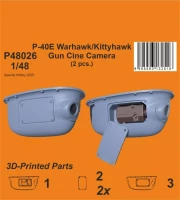 CMK P48026 P-40E Warhawk/Kittyh. Gun Cine Camera (2 pcs) 1/48