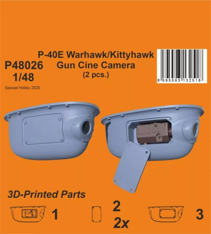 CMK P48026 P-40E Warhawk/Kittyh. Gun Cine Camera (2 pcs) 1/48