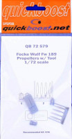 Quickboost QB72 579 Fw 189 propellers w/tool (ICM) 1/72