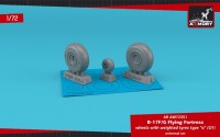 Armory ARAW72351 Boeing B-17B/B-17C/B-17D/B-17E/B-17F Flying Fortress wheels with weighted tyres type "a" 1/72