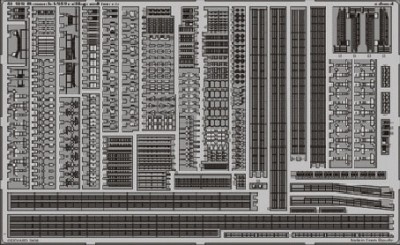 Eduard 53036 1/350 Bismarck railings and turrets REV Фототравление Флот
