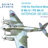 Quinta studio QD48355 DH Mosquito B Mk.IV/PR Mk.IV (Tamiya) 3D Декаль интерьера кабины 1/48