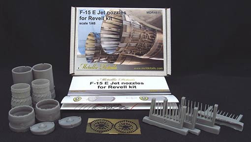 Metallic Details MDR4811 McDonnell F-15E Strike Eagle Jet nozzles (designed to be used with Revell kits) 1/48